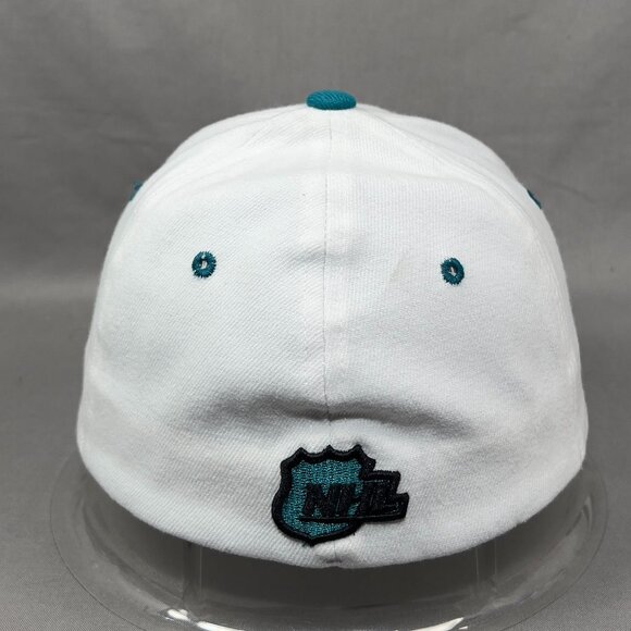 San Jose Sharks NHL Stretch Fit M/L Hat Cap Zephyr White Hockey California Mens - Picture 3 of 13